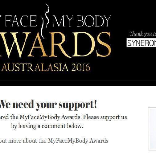 We've entered the 'Most Innovative Product or Service' category in the MY FACE MY BODY awards